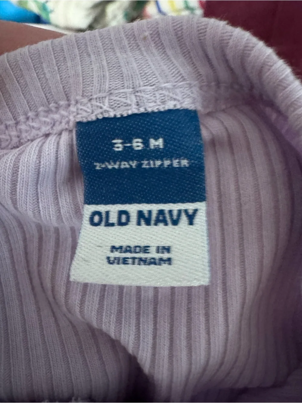 Old Navy Light Purple Ribbed Footie One-Piece Pajamas